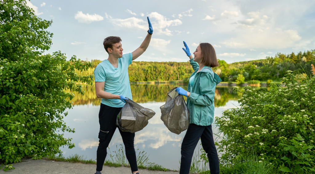 プロギング研修の強調写真