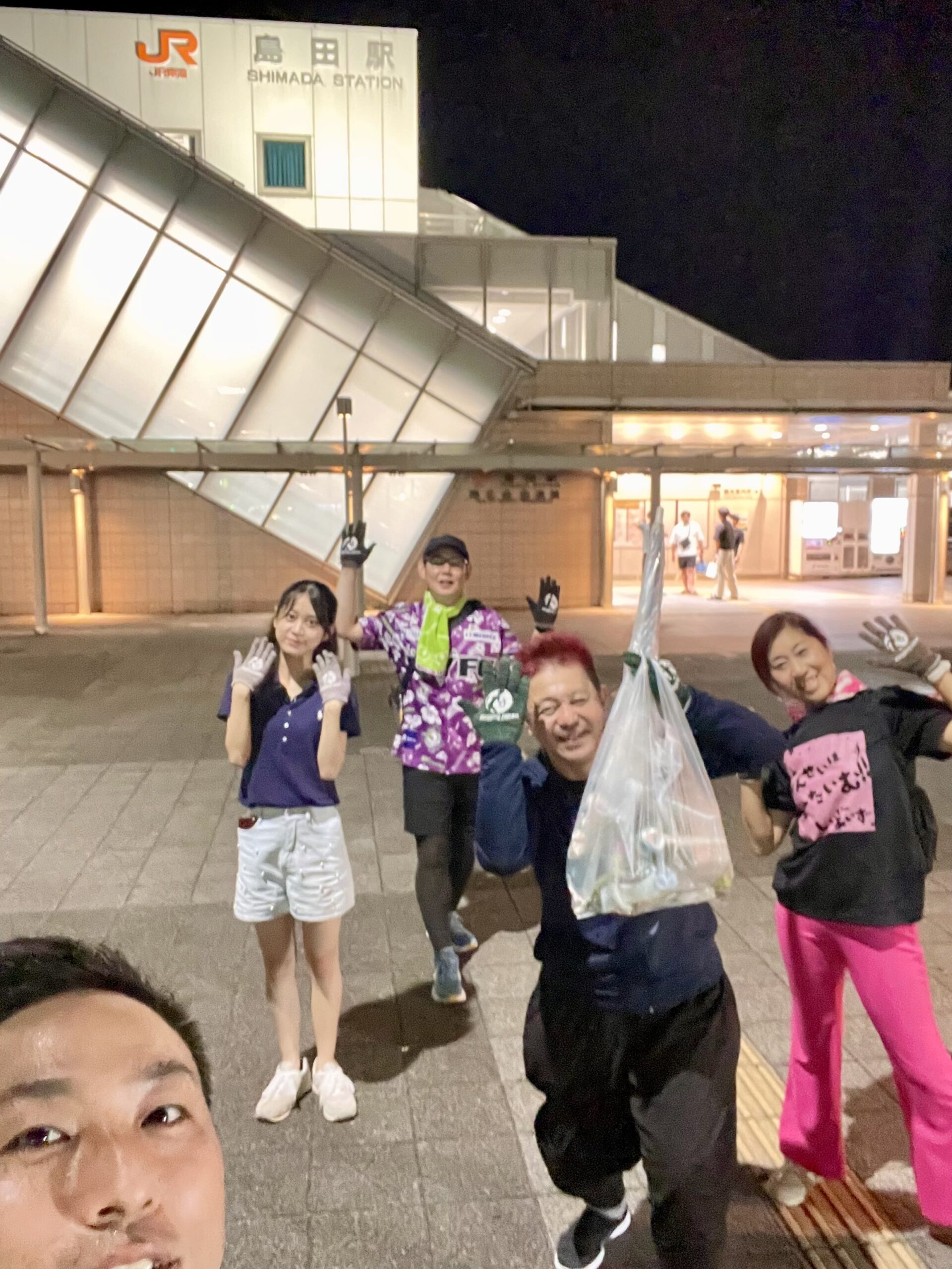 【#394】島田プロギング開催~ビア・パーク終了後のナイトプロギングで夜のまちを守る~の集合写真